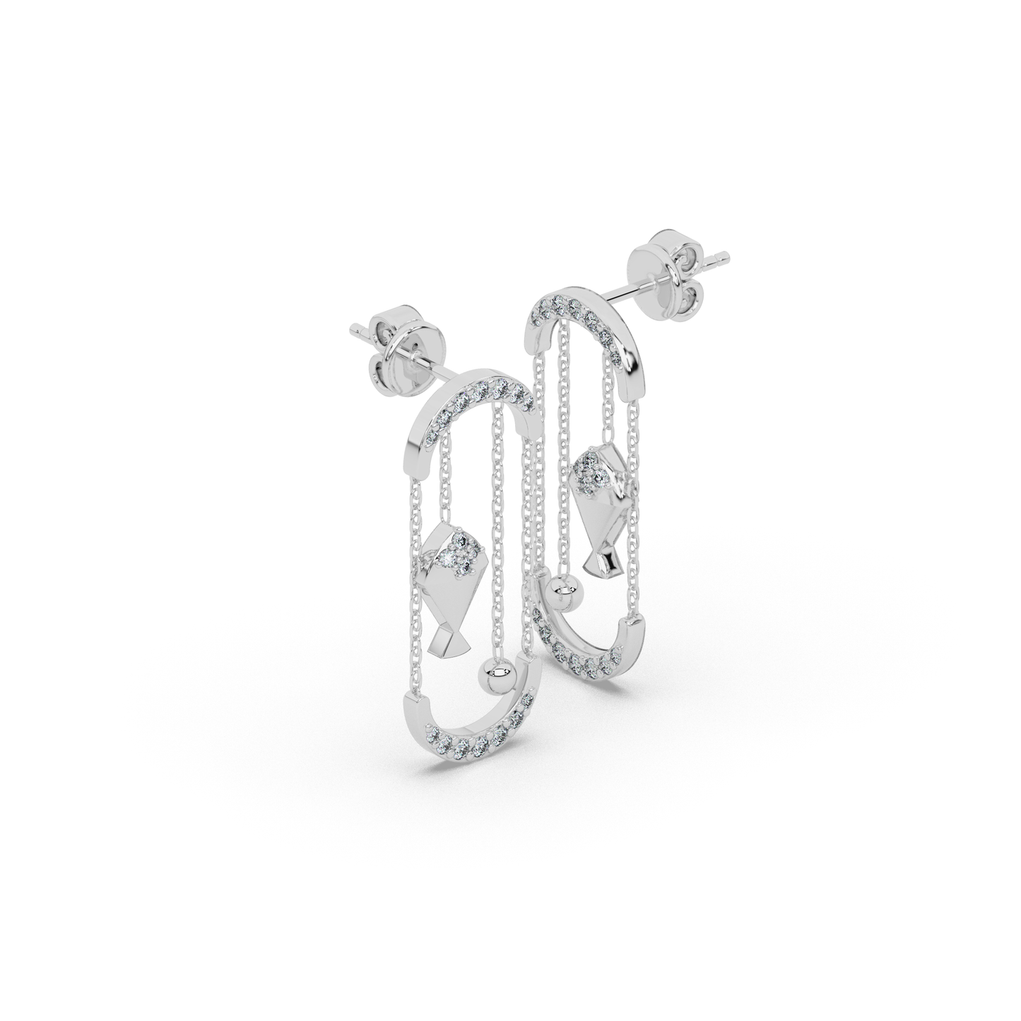 Shimmering Grace Diamond Earring 18K