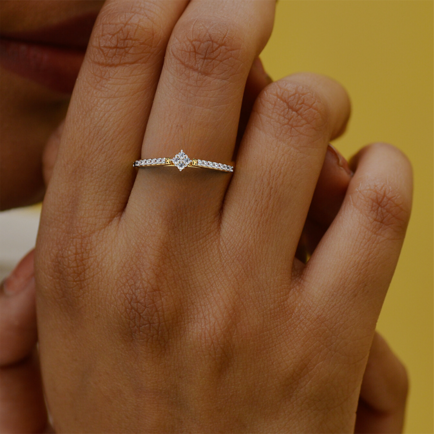 Aurora Veil 14Kt Diamond Ring