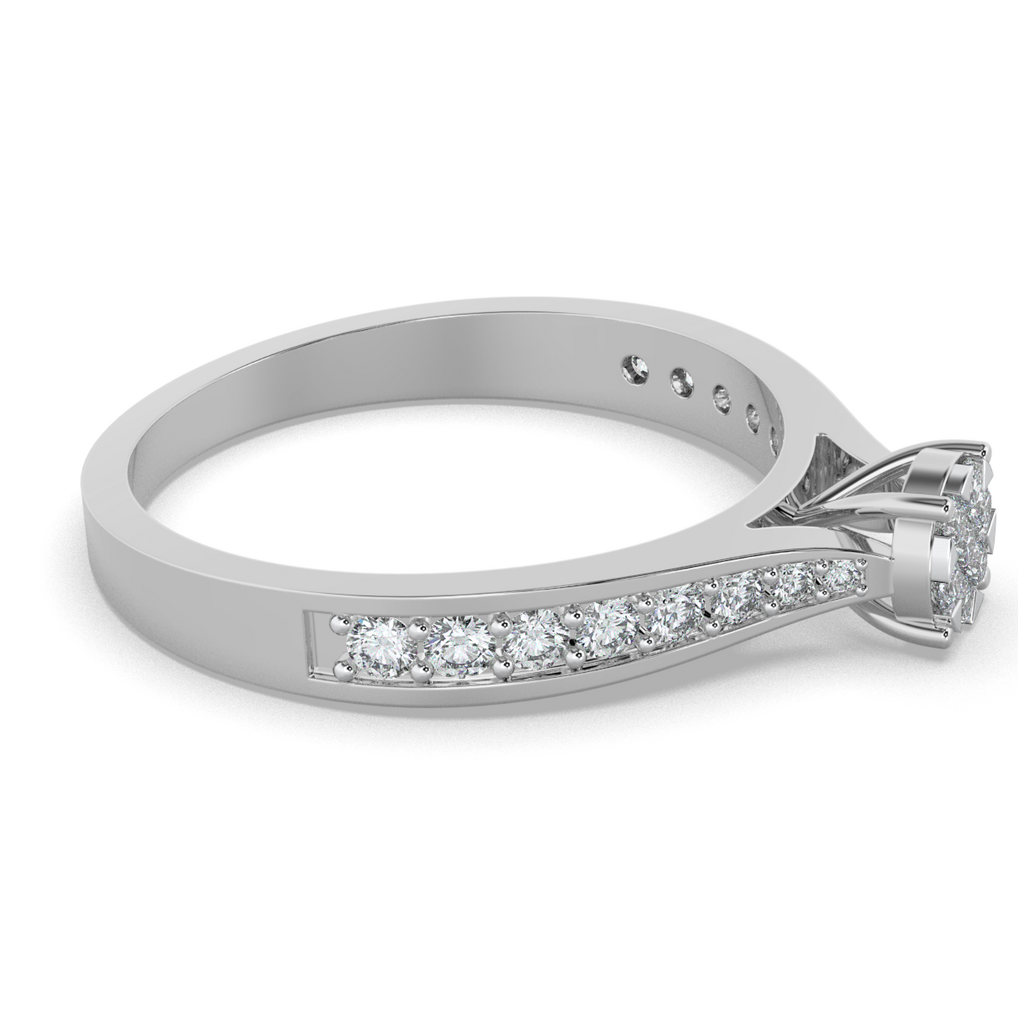 Radiant Pearl 14Kt Diamond Ring