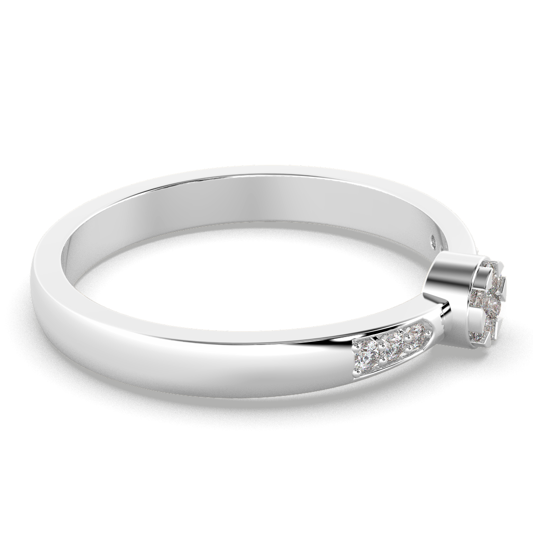 Crimson Halo 14Kt Diamond Ring