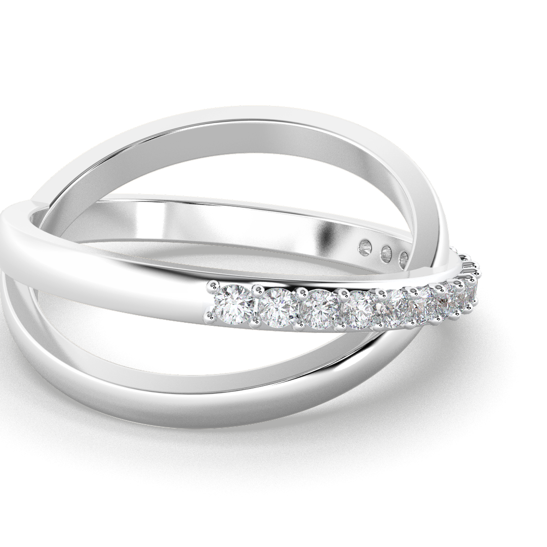 Moonlit Cascade 14Kt Diamond Ring