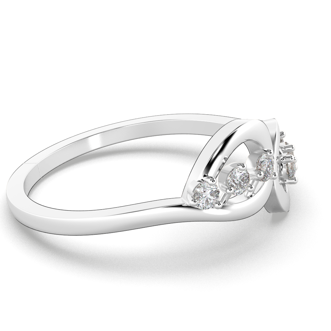 Golden Petal 14Kt Diamond Ring