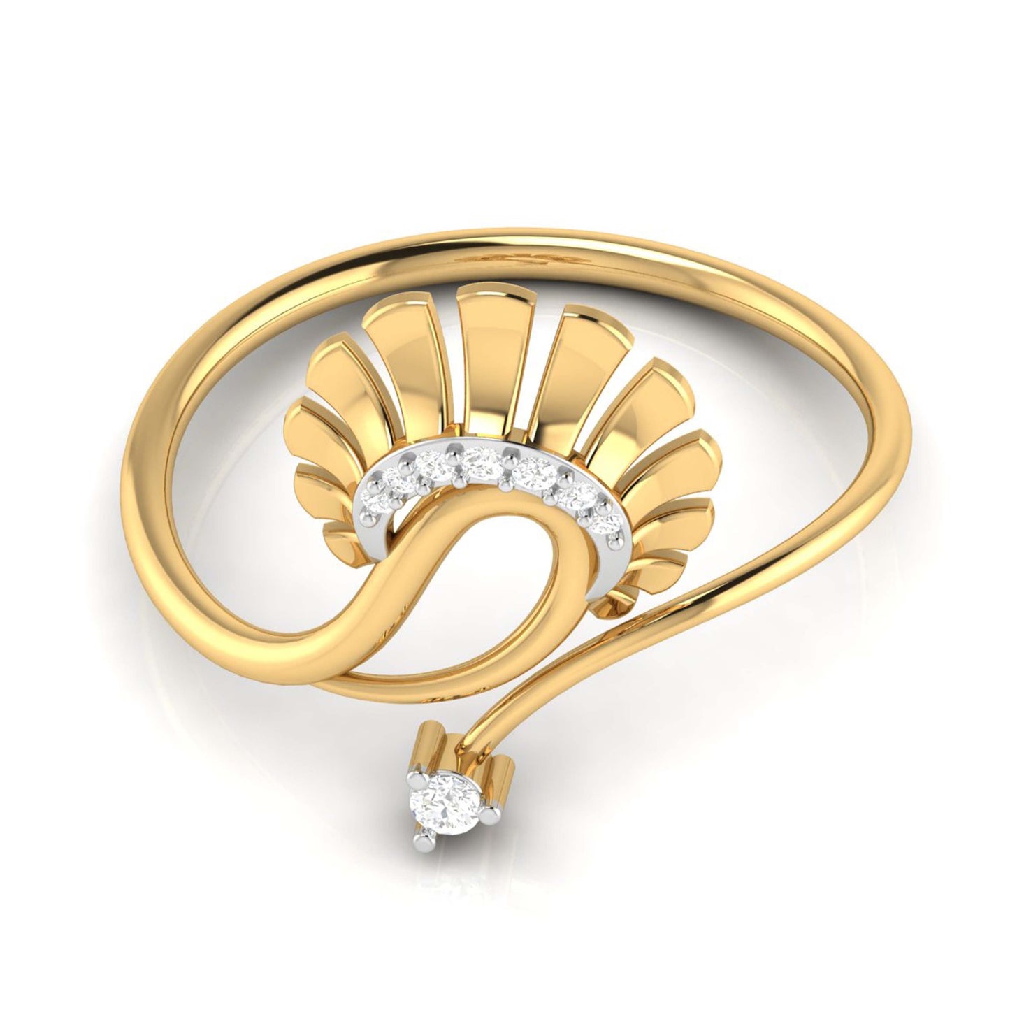Luminous Diamond Halo 18Kt Ring