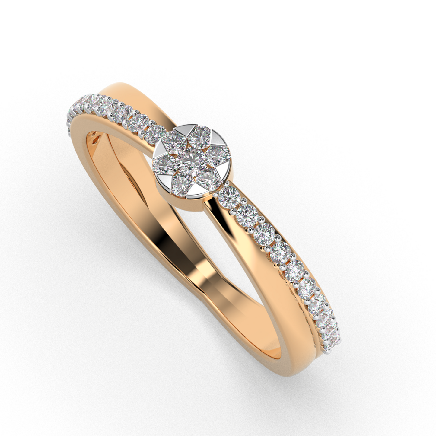 Enchanted Ray 14Kt Diamond Ring