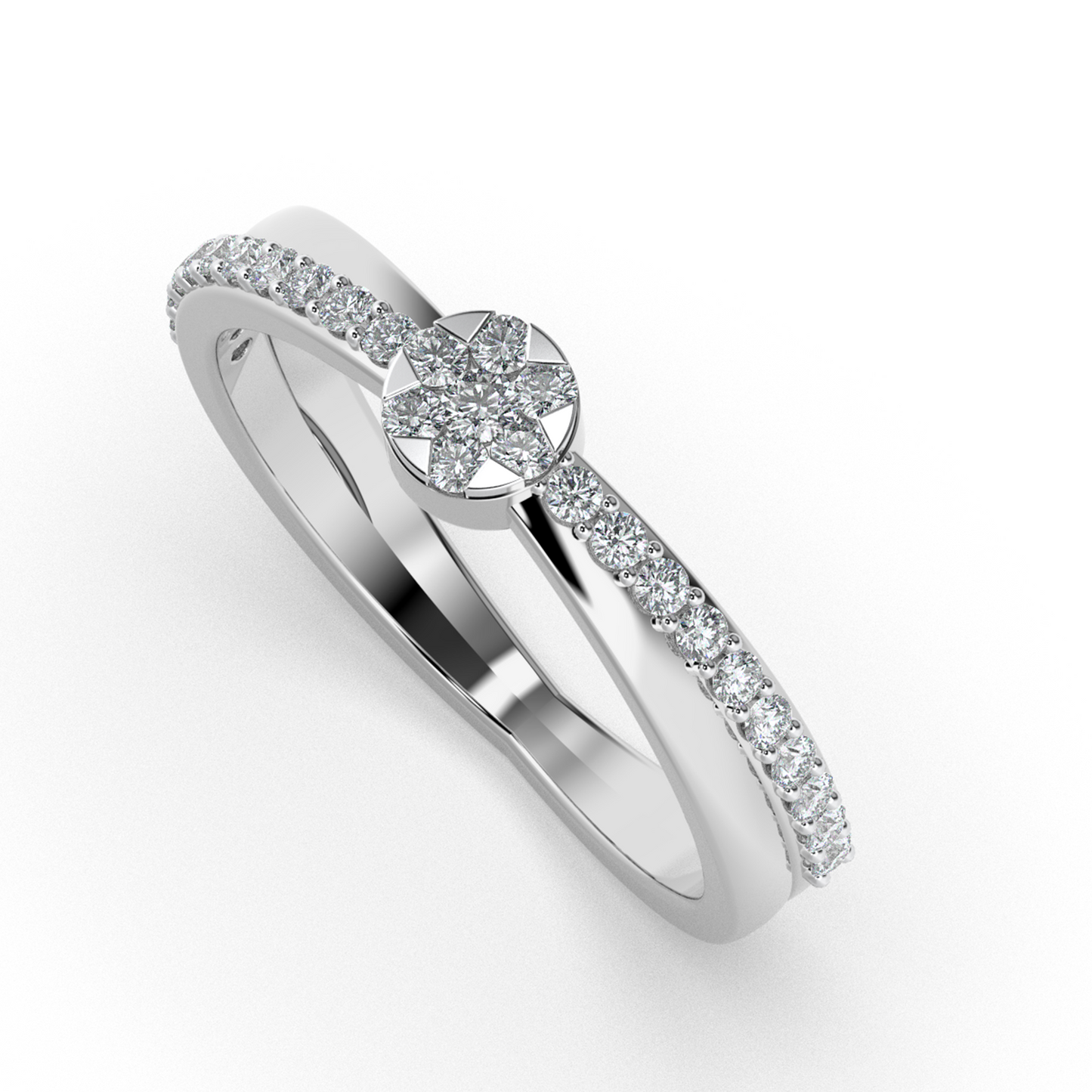 Enchanted Ray 14Kt Diamond Ring