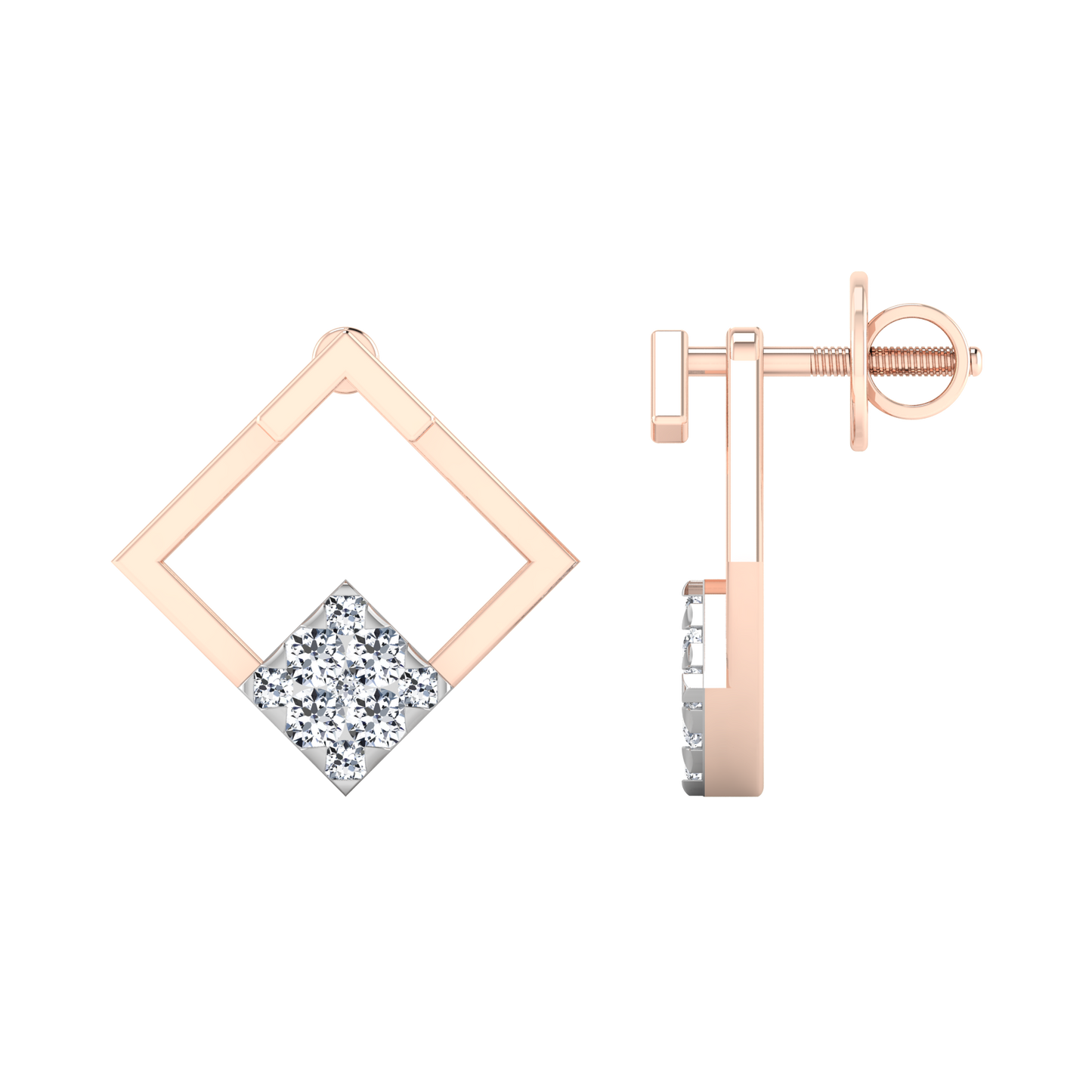 Regal Radiance Diamond Hoops 18K
