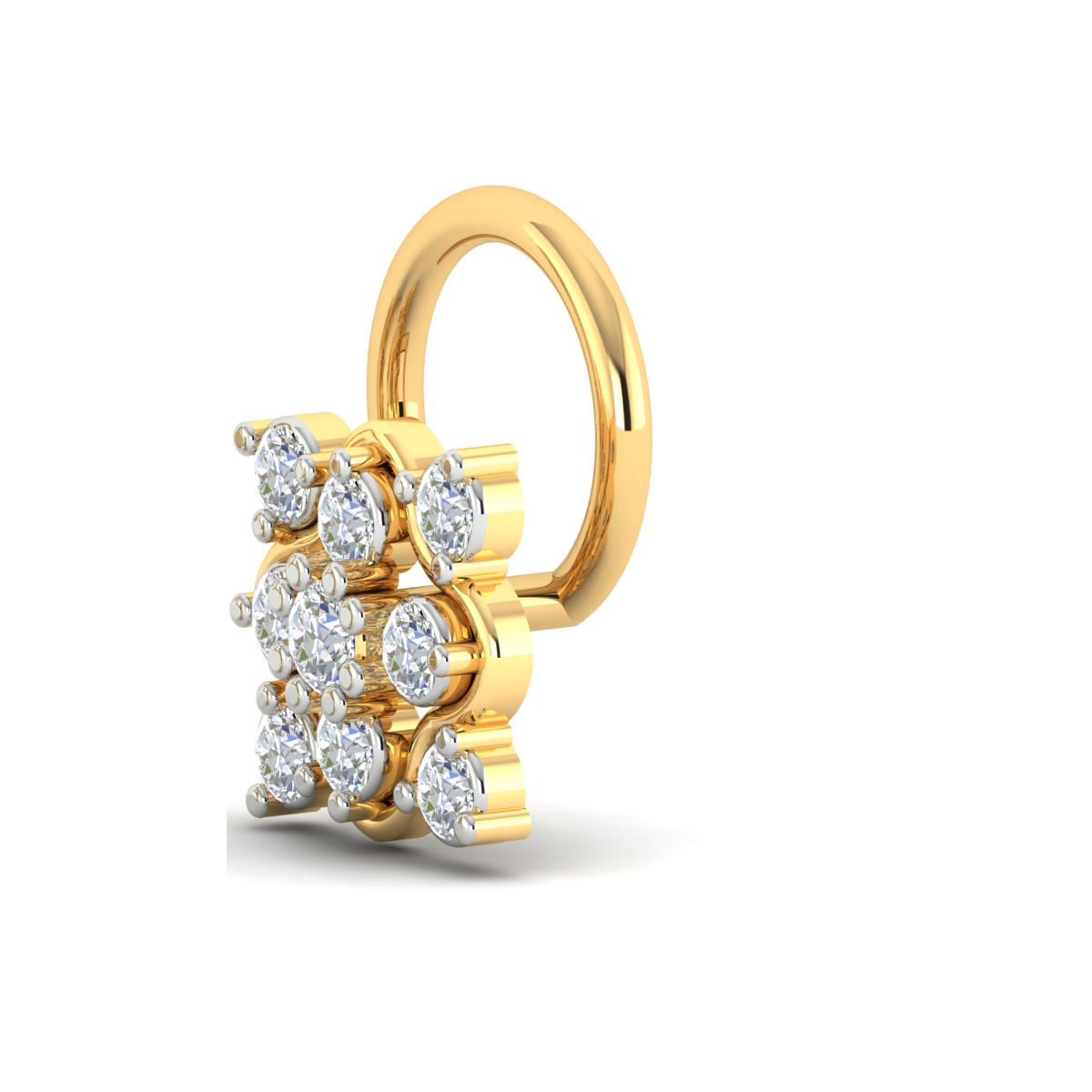 Floral Frost Nose Pin