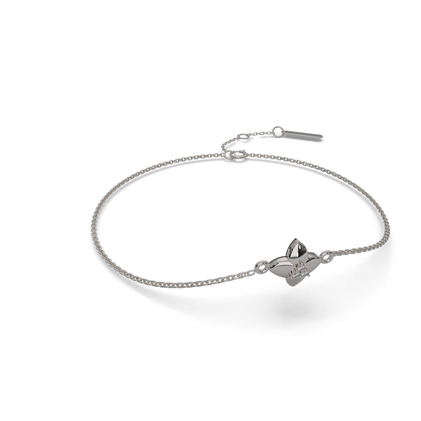 Brilliant Blossom Diamond Chain Bracelet