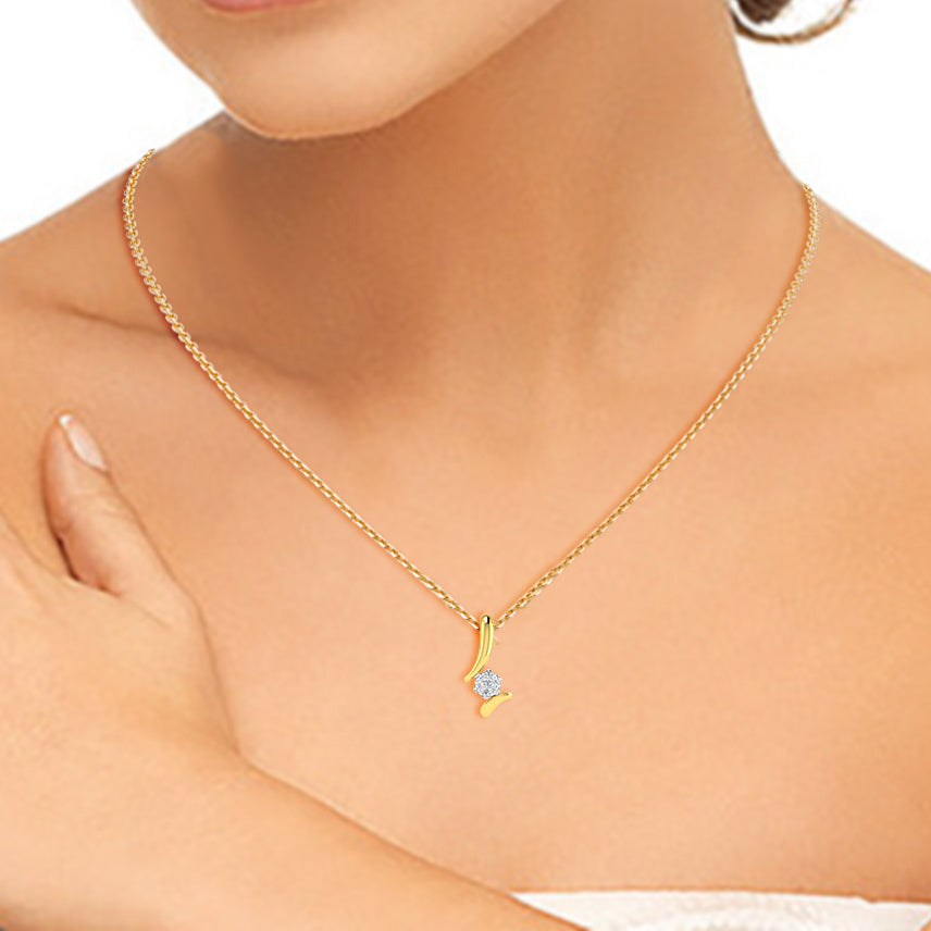 Opulent Orbit Diamond Pendant 18K
