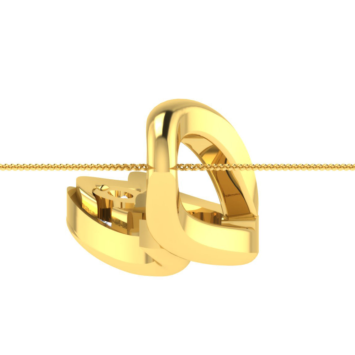 Lotus Diamond Pendant 18K