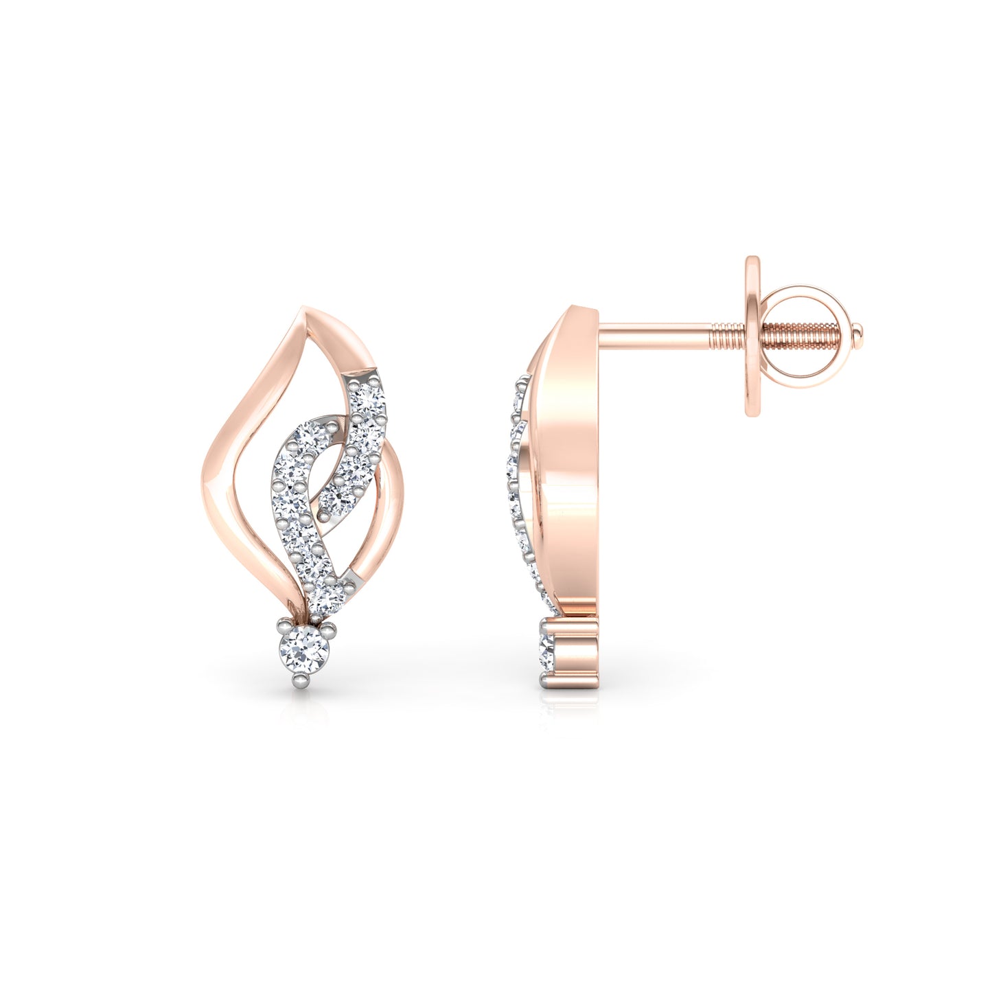 Radiant Rose Quartz Earrings 18K