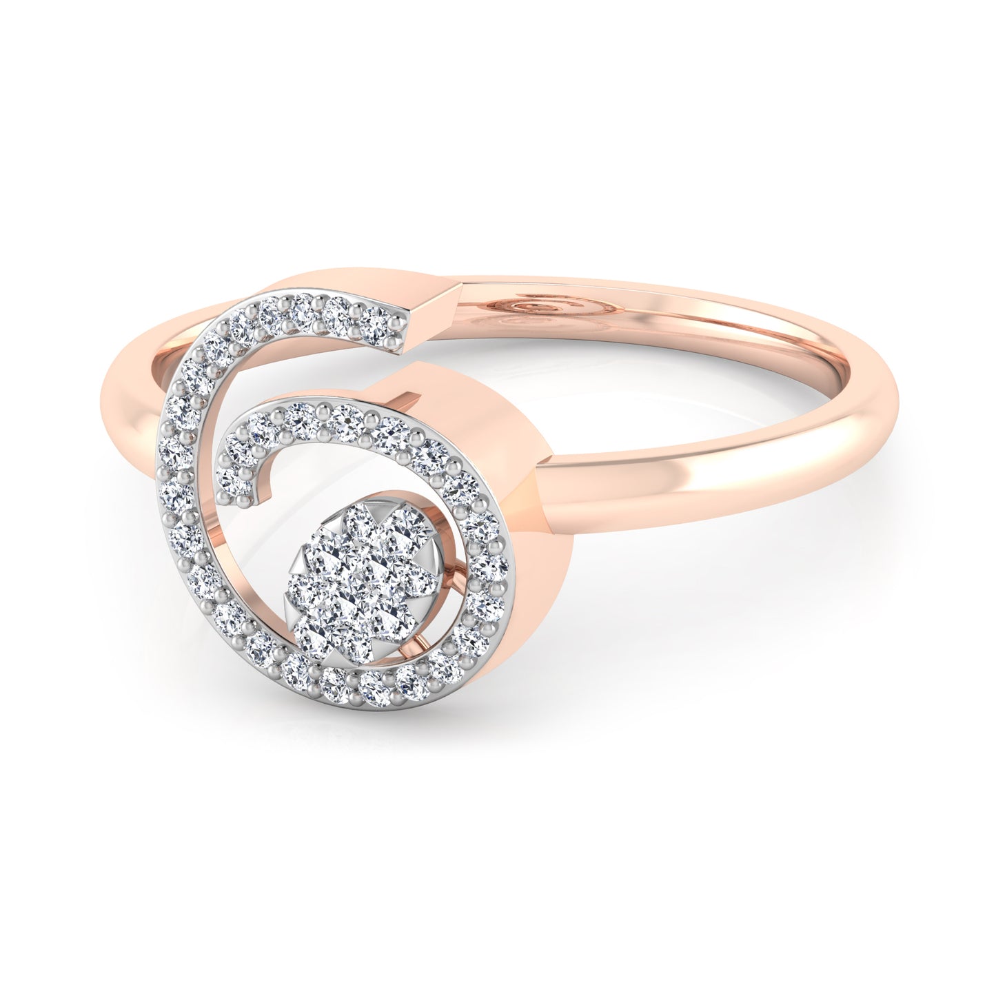 Whispering Whirlwind 18Kt Diamond Ring