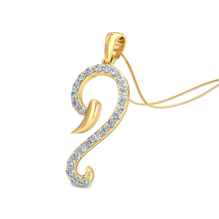 Ganesha Grace Diamond Pendant 18K