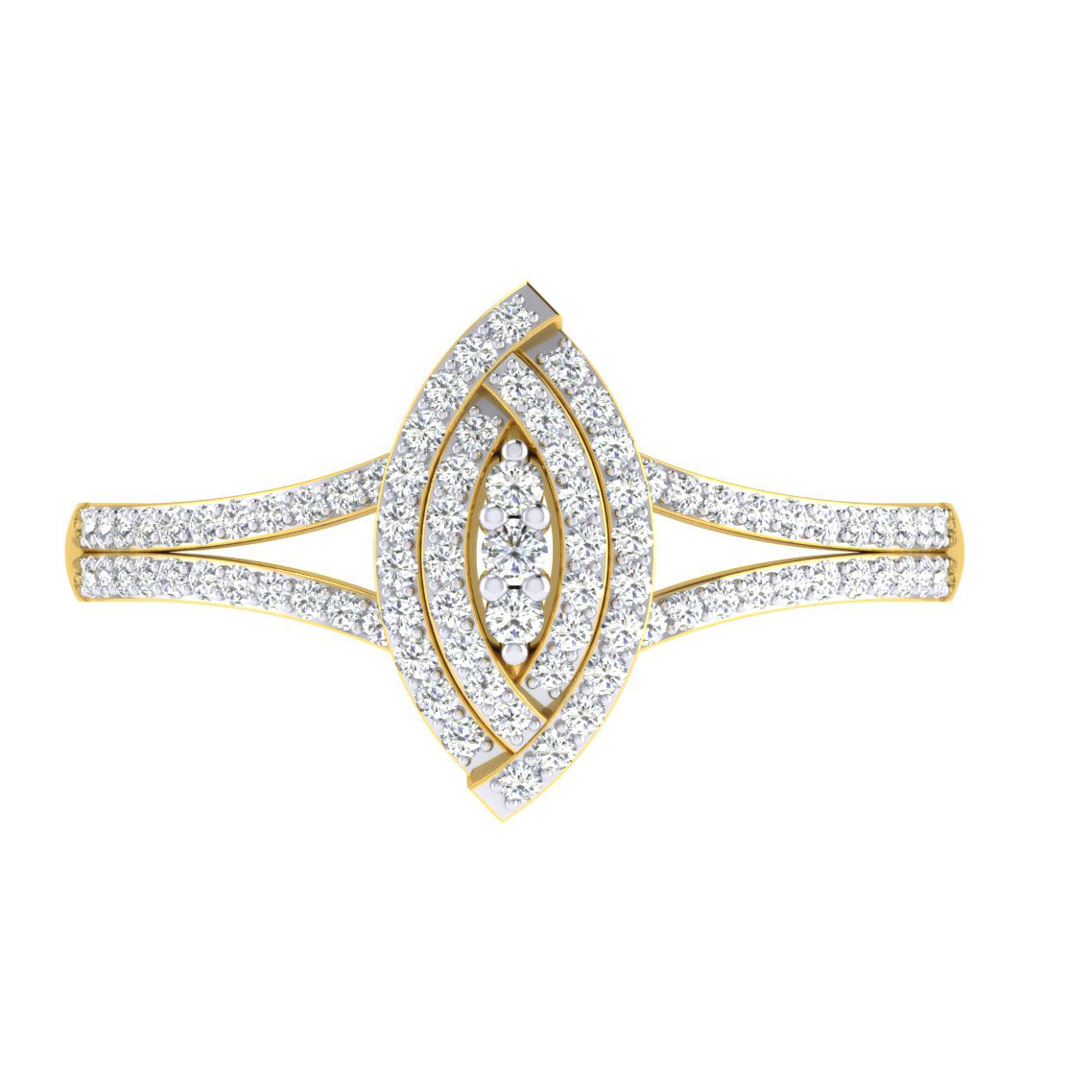 Whispering Waves 14Kt Diamond Ring