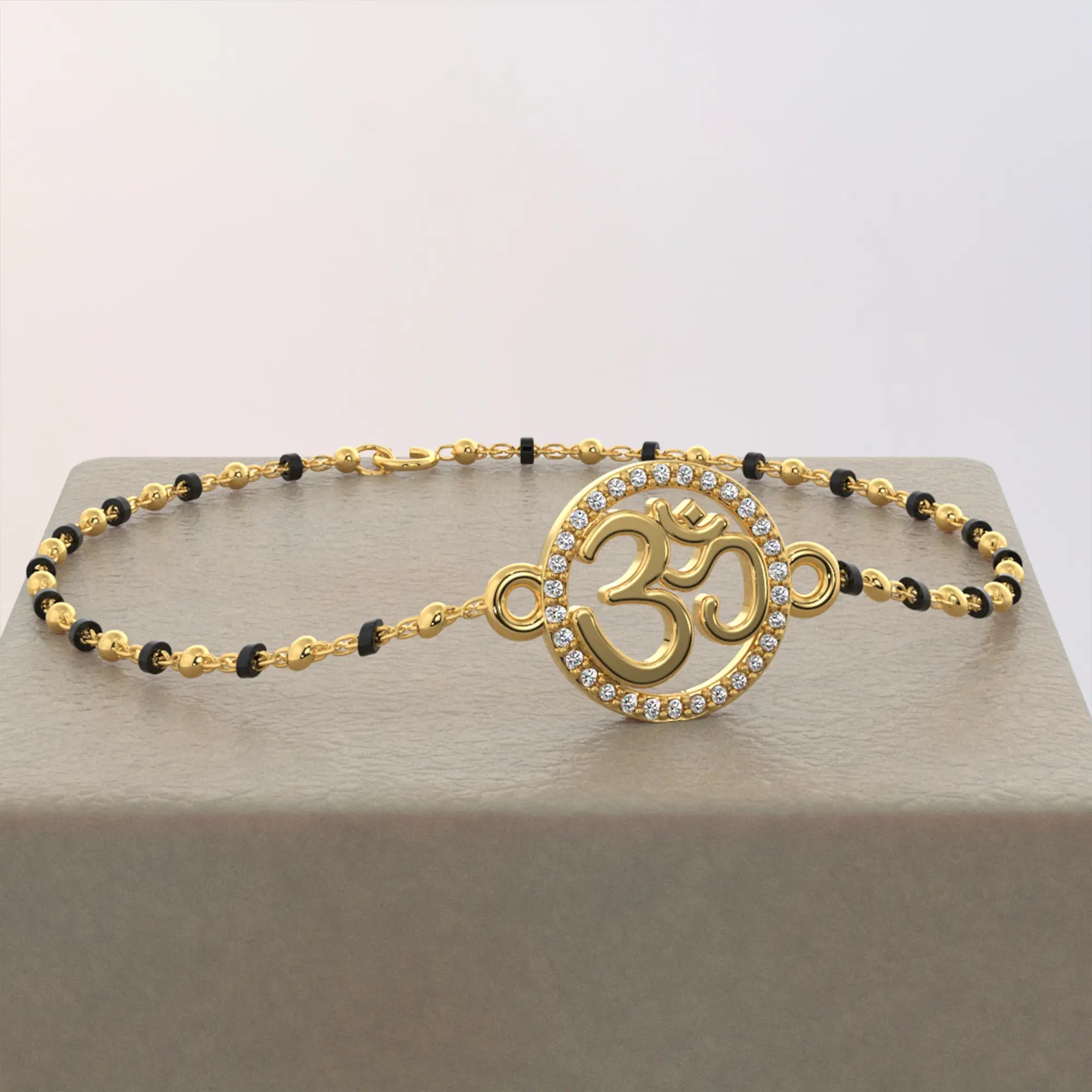 Black Bead Bracelet