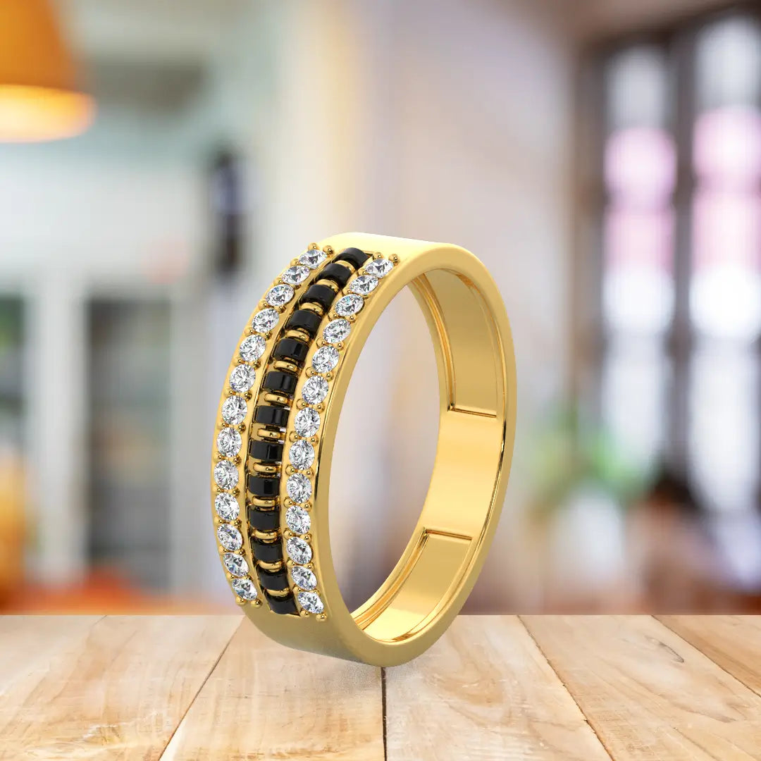 Black Bead Rings