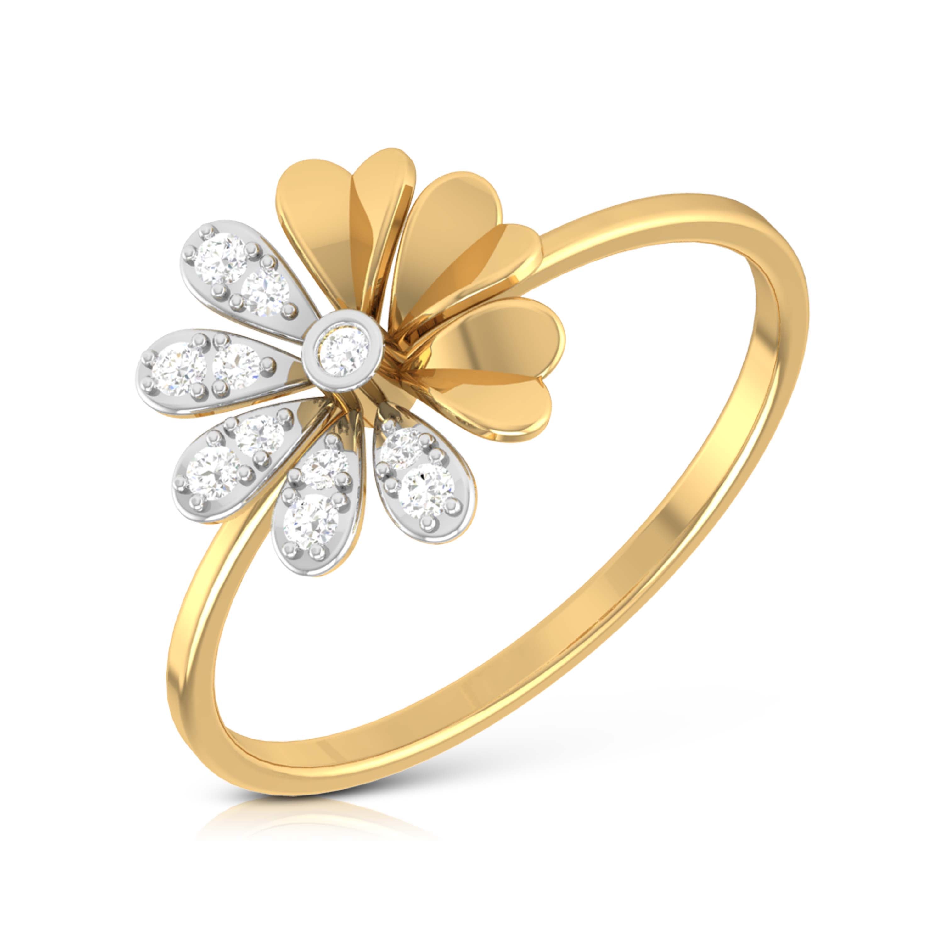 Gleaming Elegance 14Kt Diamond Ring