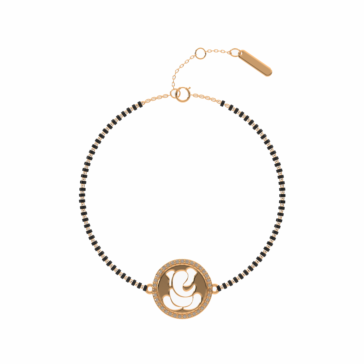 Divine Ganesha Gem Bracelet 18K