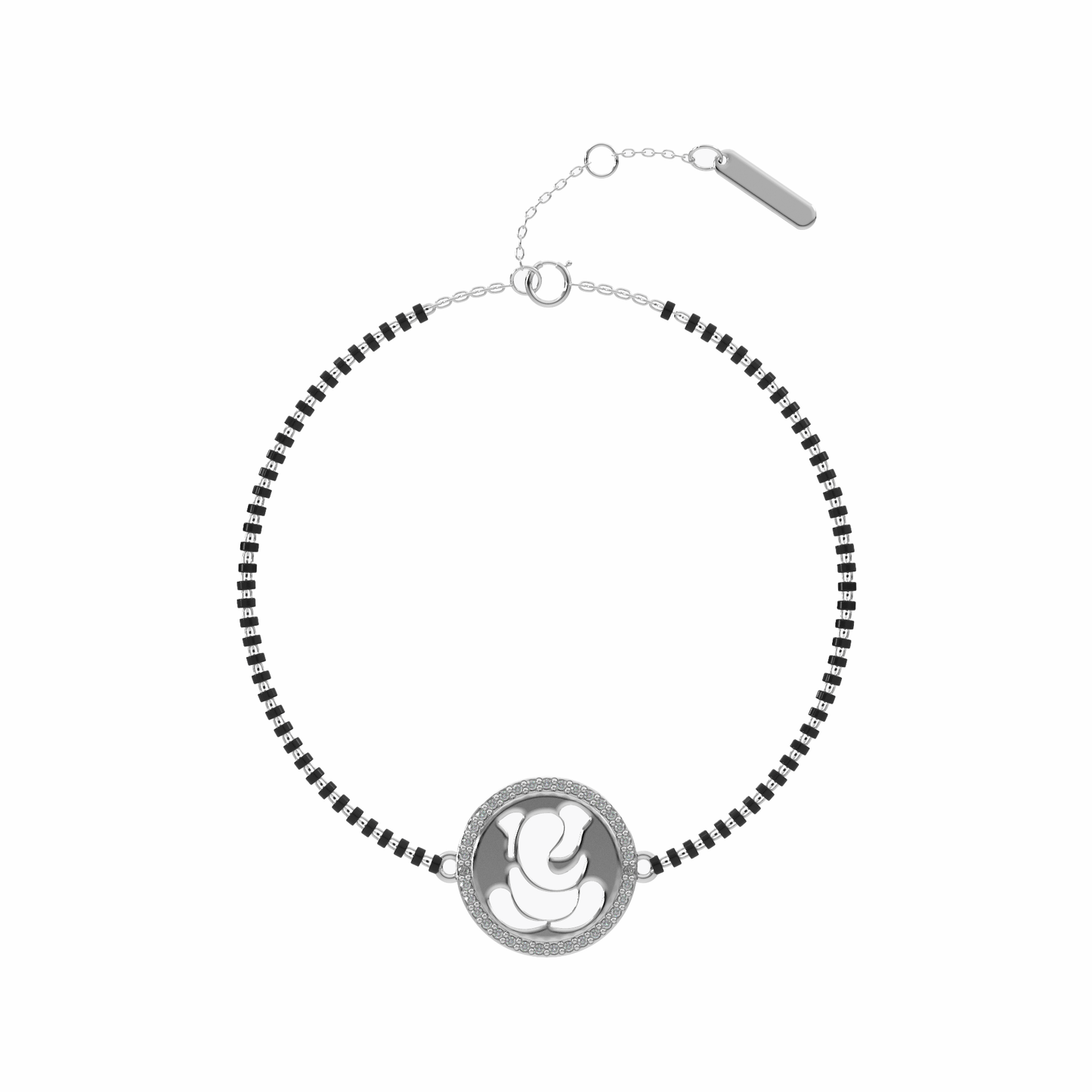 Divine Ganesha Gem Bracelet 18K