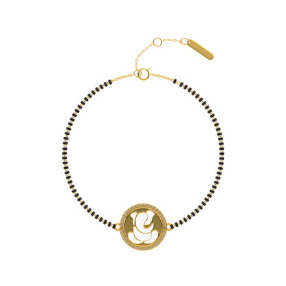 Divine Ganesha Gem Bracelet 18K