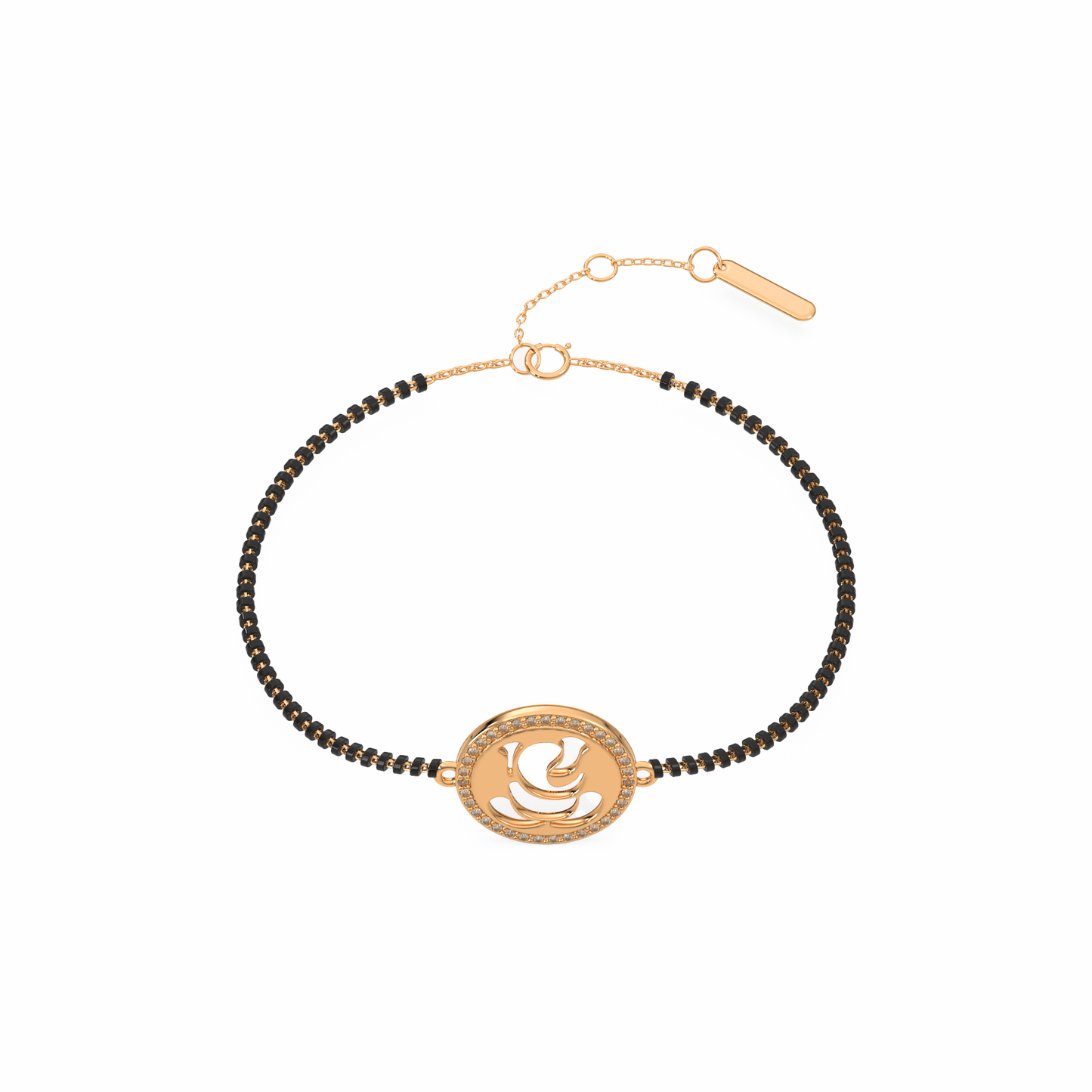 Divine Ganesha Gem Bracelet 18K
