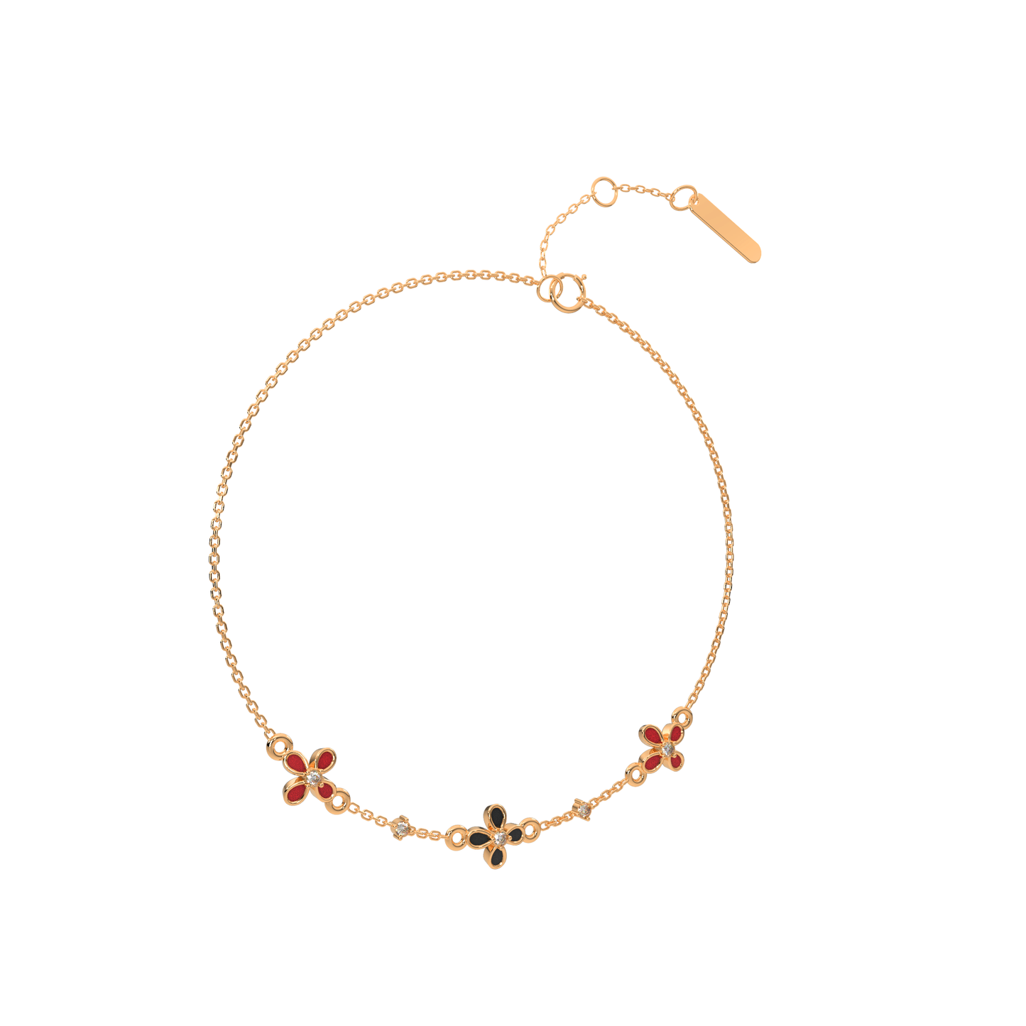 Luminous Lily Diamond Chain Bracelet 18K