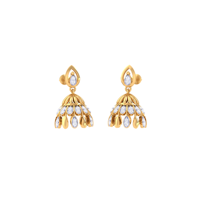 Celestial Charm Jhumkas 18K
