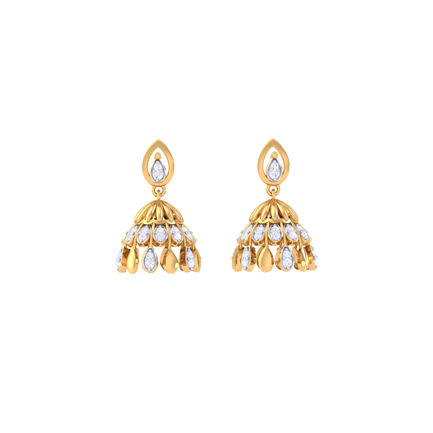 Celestial Charm Jhumkas 18K