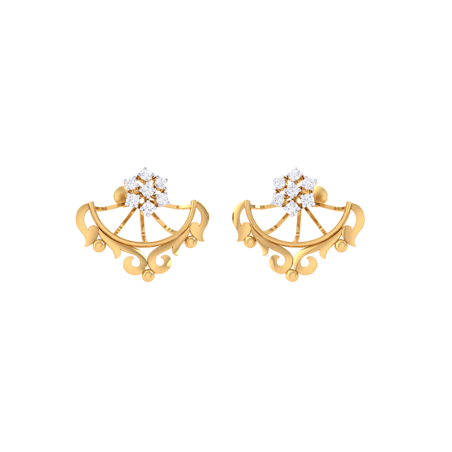 Radiant Ribbon Ear Cuff 18K