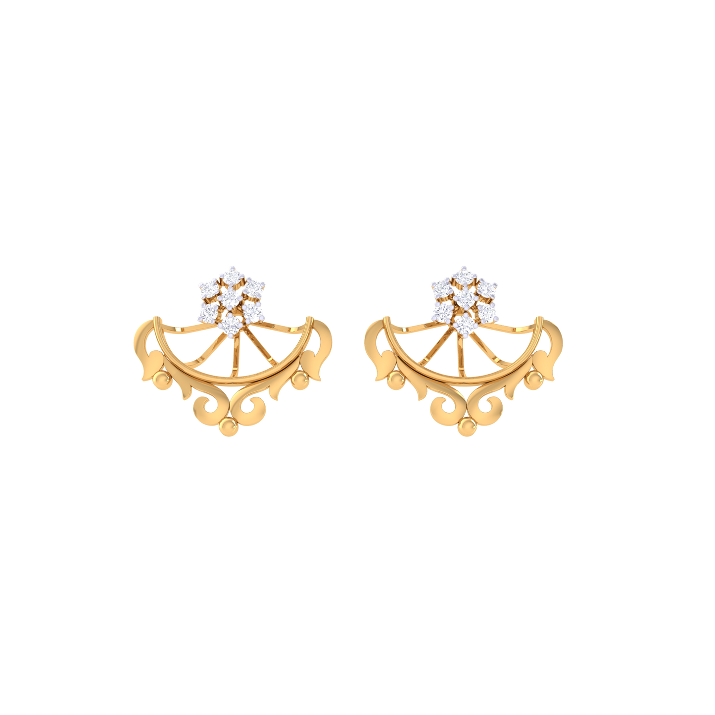 Radiant Ribbon Ear Cuff 18K