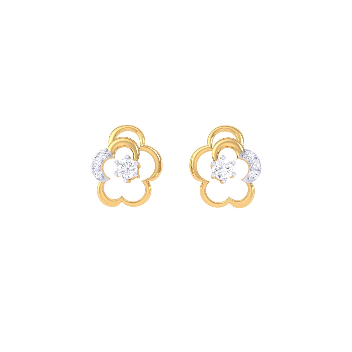 Radiant Ripple Earrings 18K