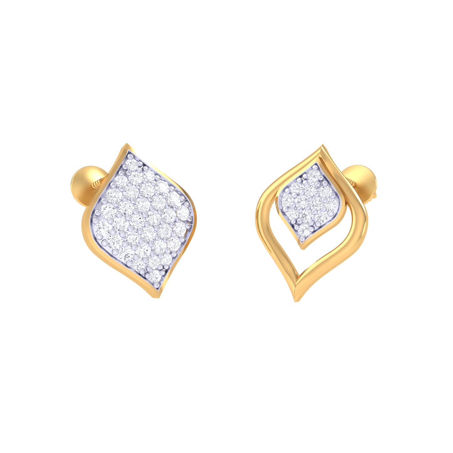 Creative Contrast Earrings 18K