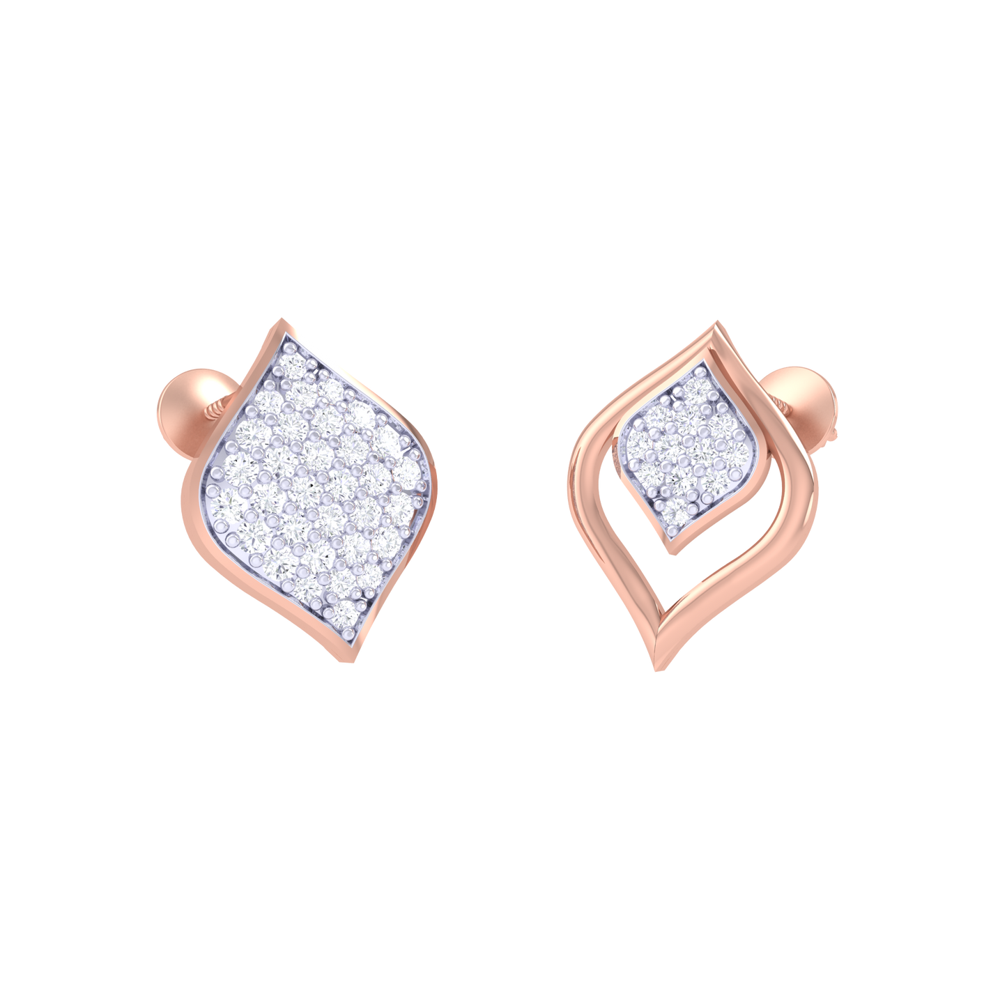 Creative Contrast Earrings 18K