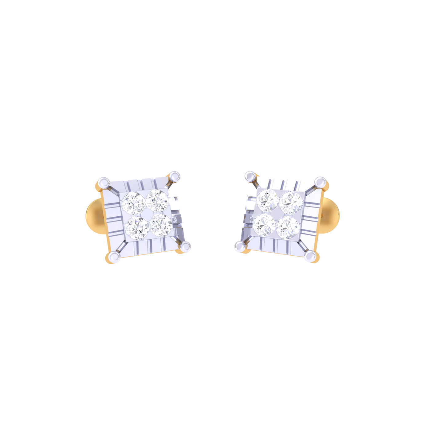 Radiant Ribbon Studs 18K