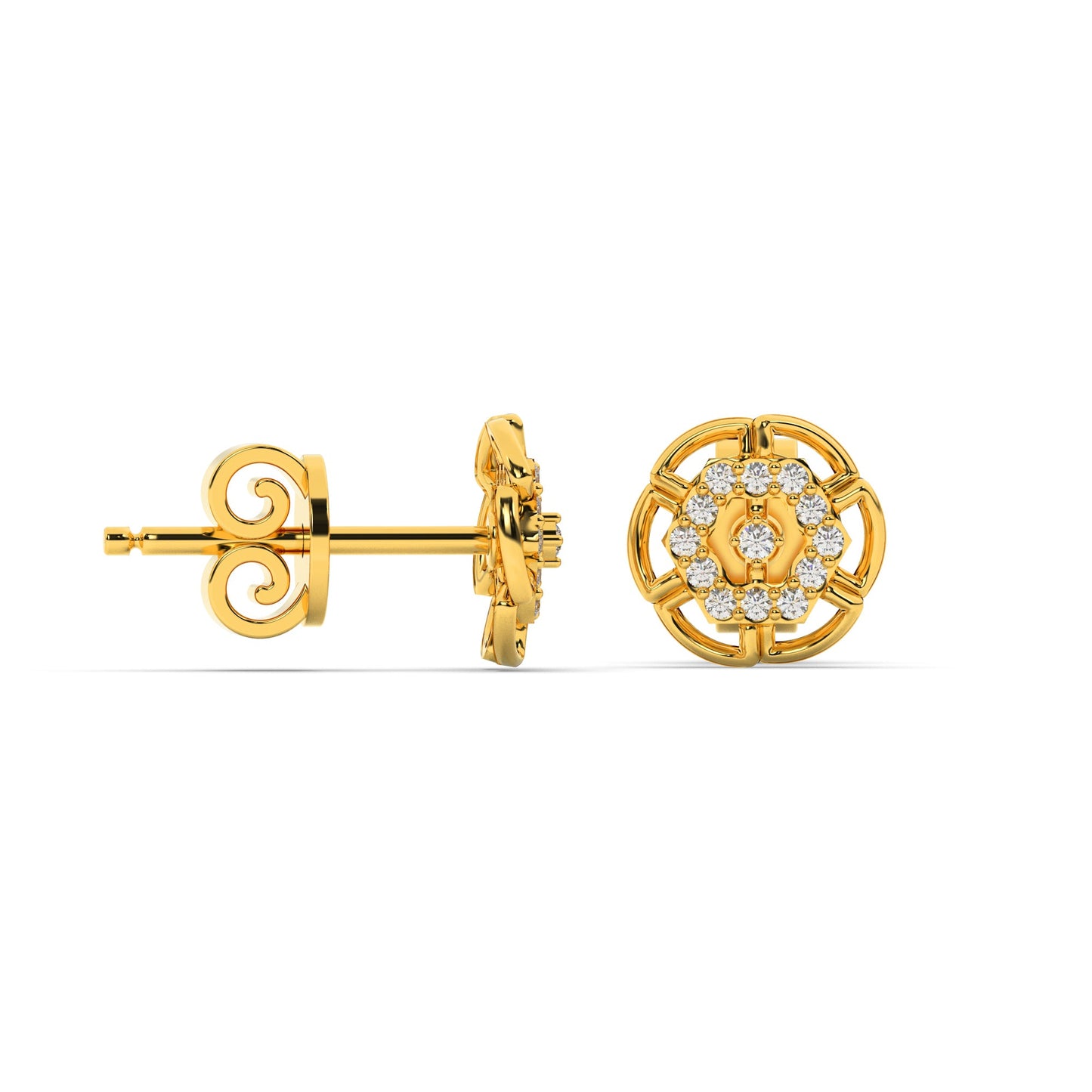 Whimsical Wisteria Earrings-18K