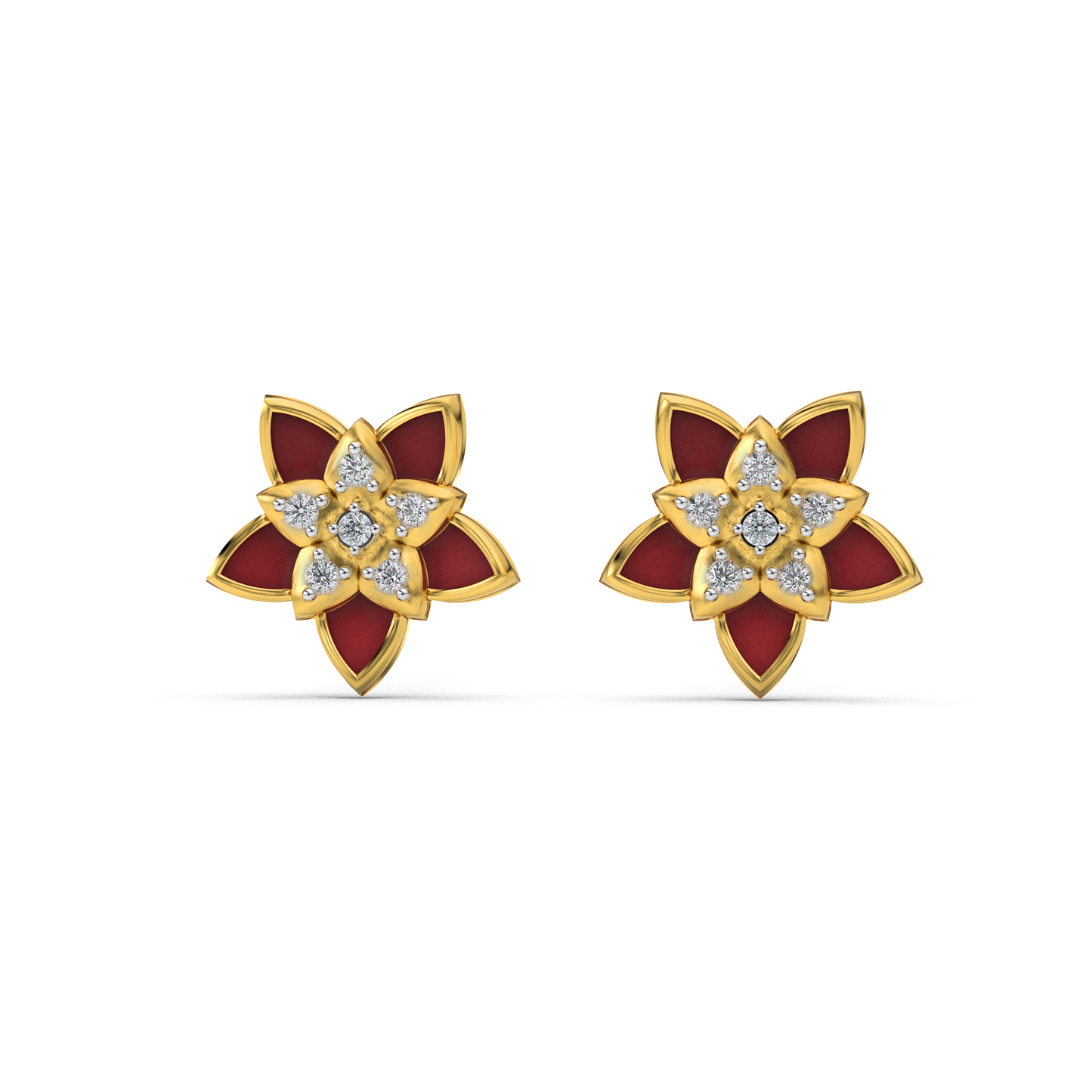 Radiant Ripple Studs 18K