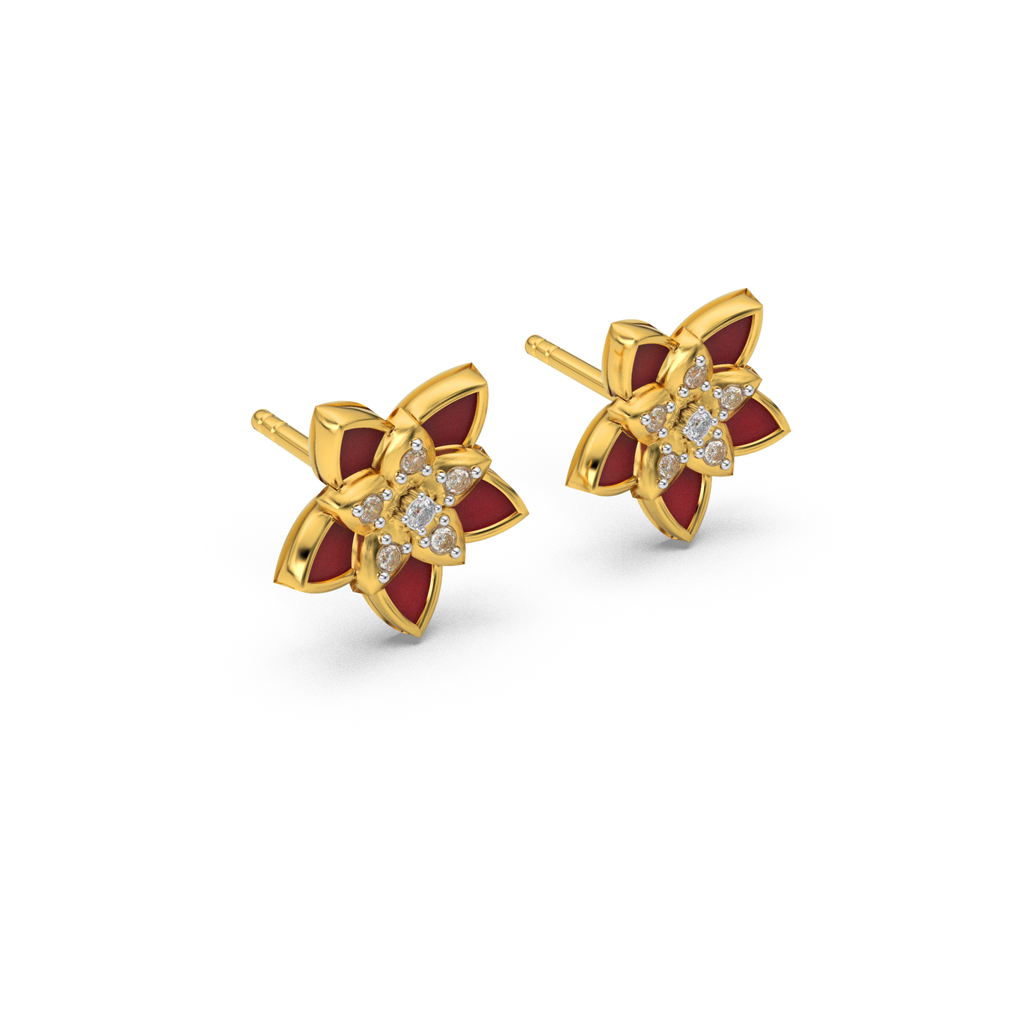 Radiant Ripple Studs 18K