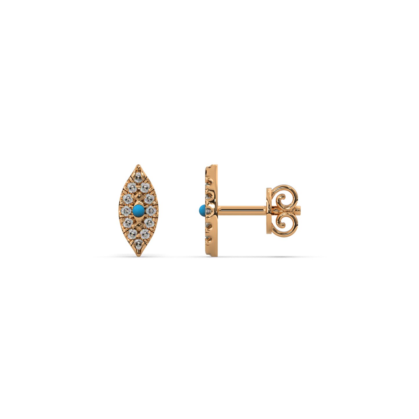 Golden Glimmer Diamond Earring 18K