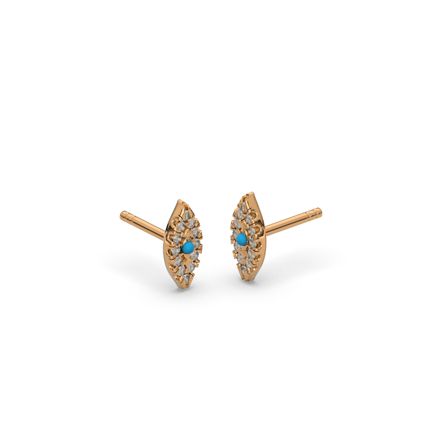 Golden Glimmer Diamond Earring 18K