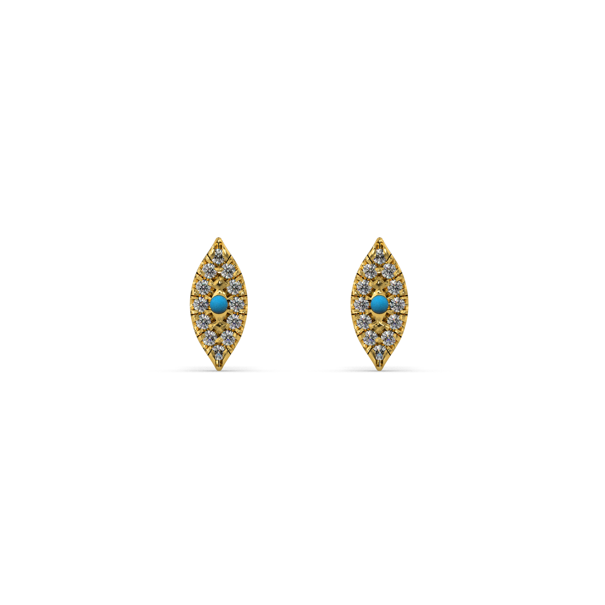 Golden Glimmer Diamond Earring