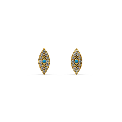 Golden Glimmer Diamond Earring 18K