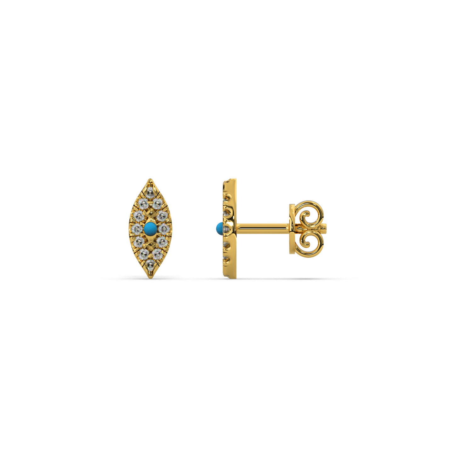 Golden Glimmer Diamond Earring 18K