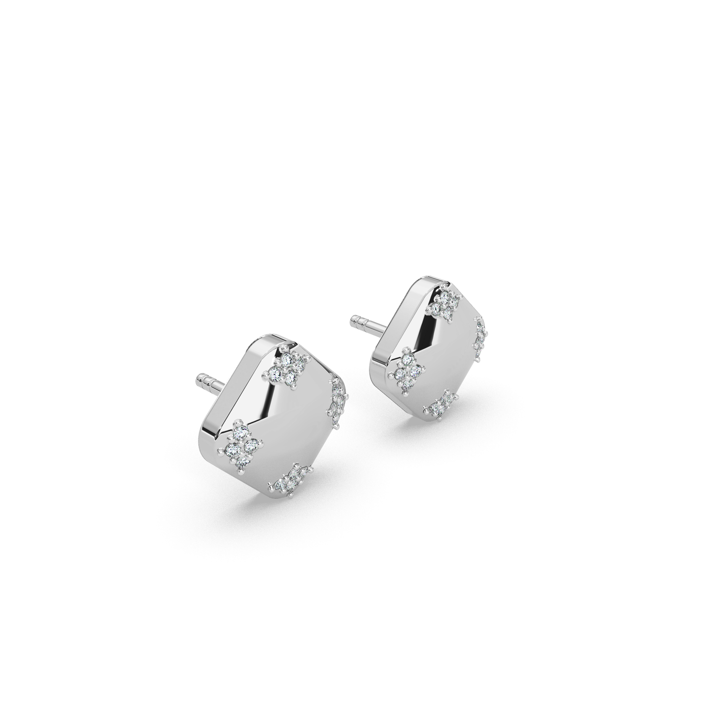 Opulent Shimmer Diamond Earring 18K