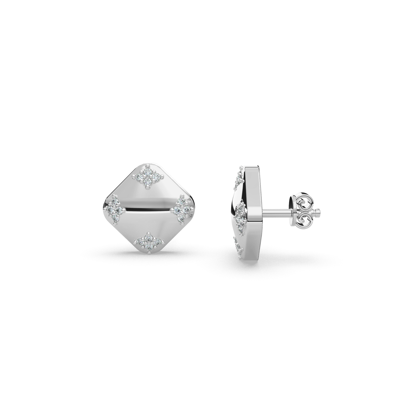 Opulent Shimmer Diamond Earring 18K