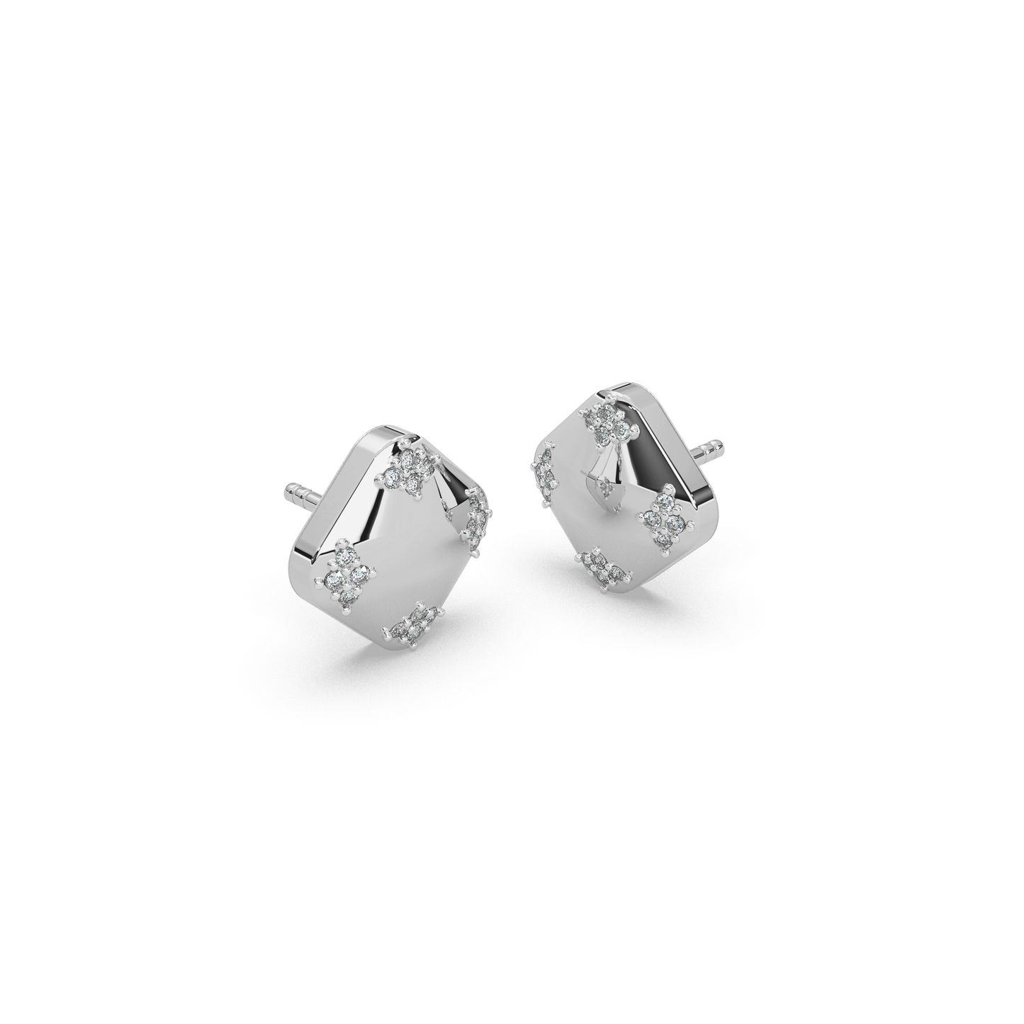 Opulent Shimmer Diamond Earring 18K