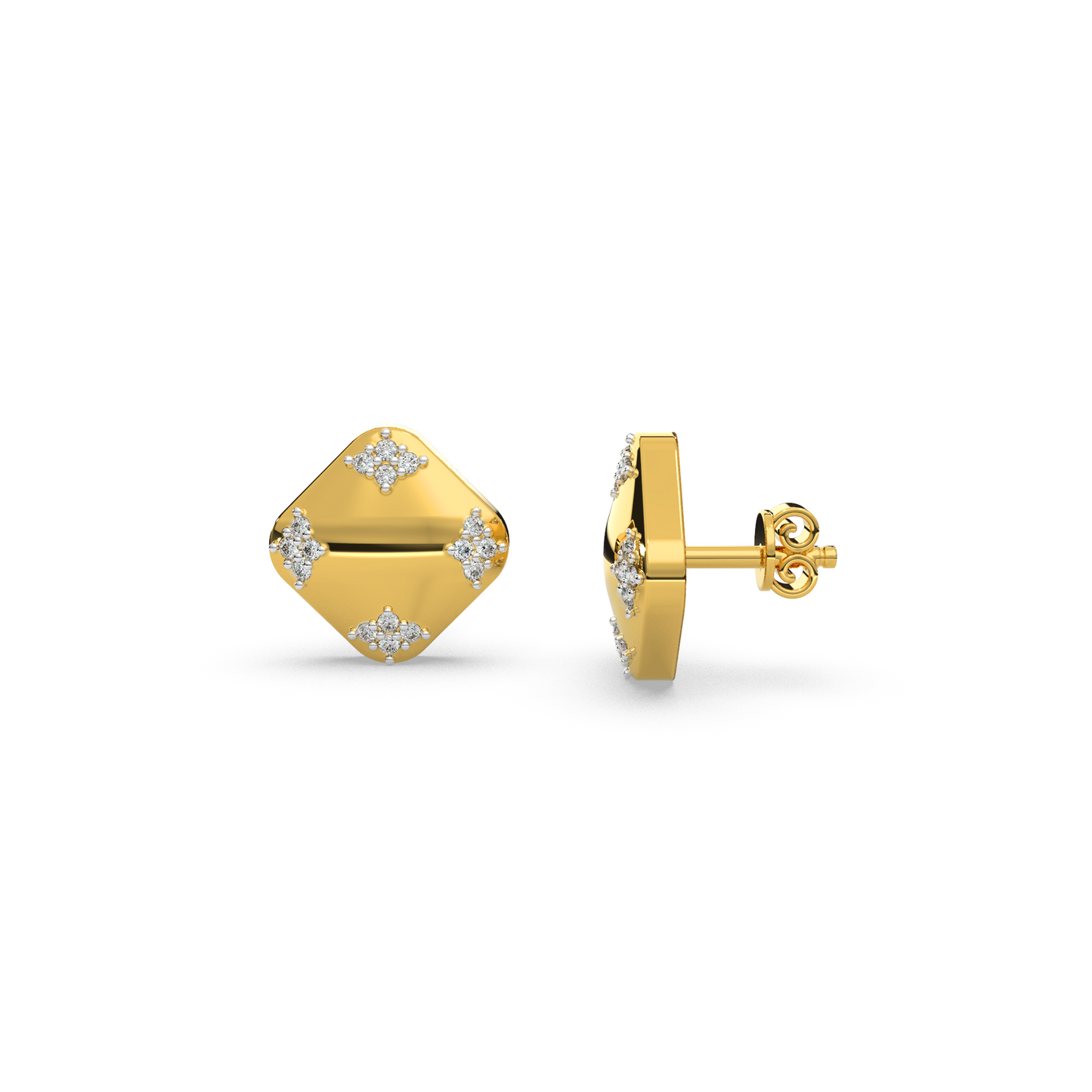 Opulent Shimmer Diamond Earring 18K