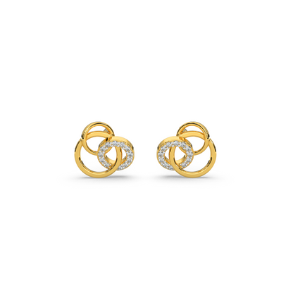 Gilded Grace Diamond Earring 18K