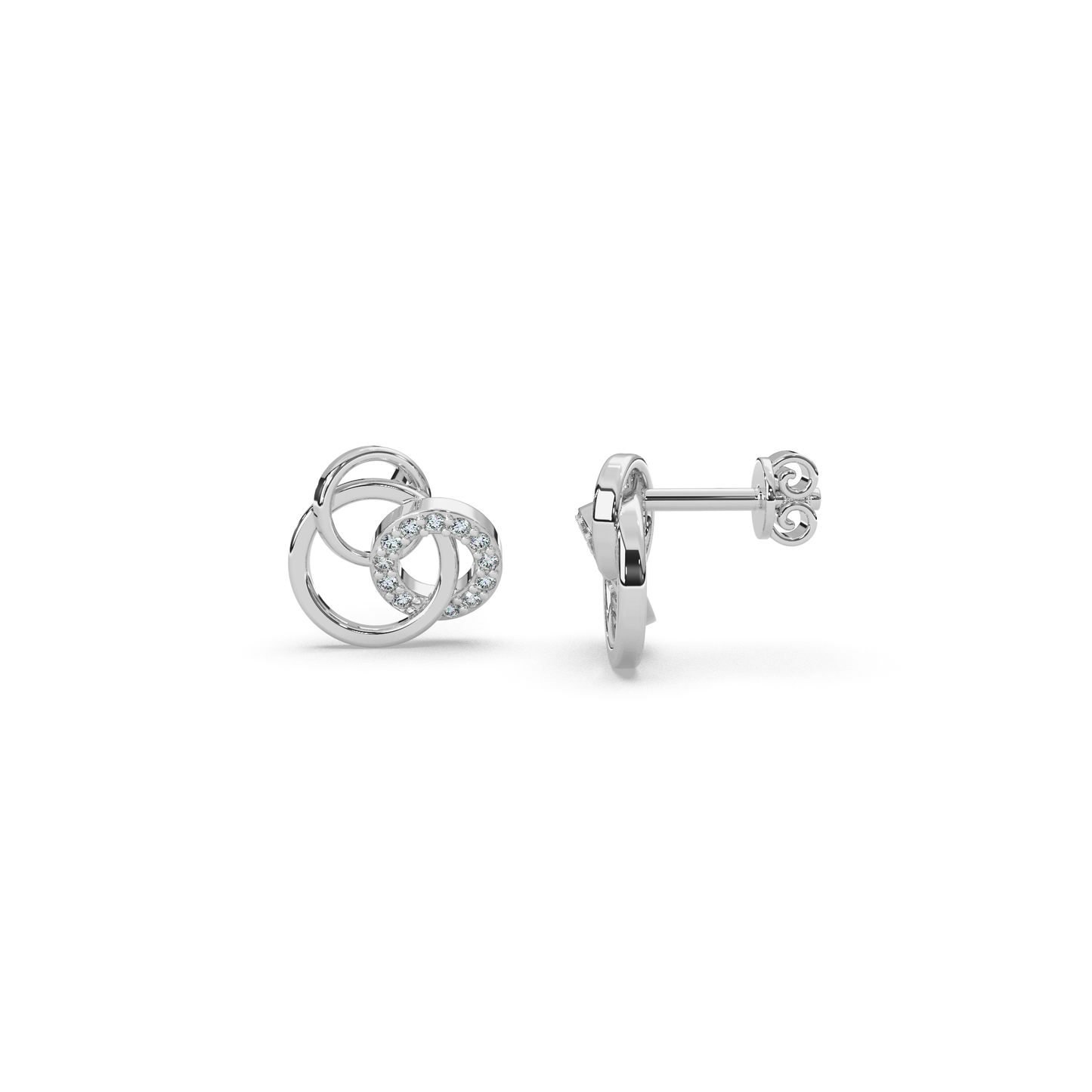 Gilded Grace Diamond Earring 18K