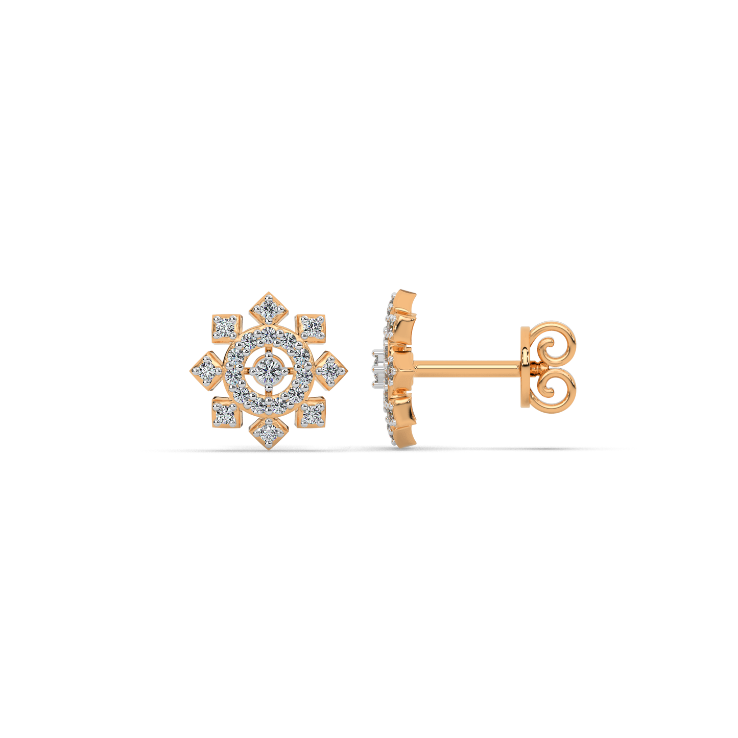 Divine Radiance Diamond Earring 18K