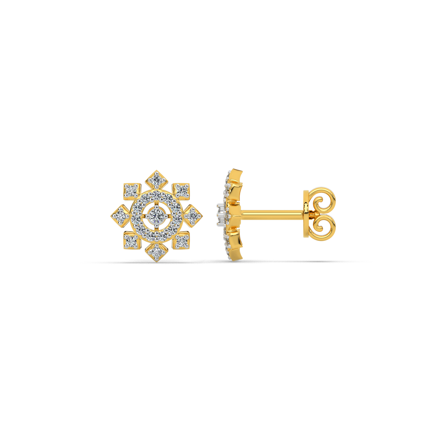 Divine Radiance Diamond Earring 18K